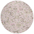 8' Pink Green And Gray Round Floral Washable Indoor Outdoor Area Rug