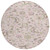 8' Pink Green And Gray Round Floral Washable Indoor Outdoor Area Rug