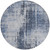 8' Navy Blue And Sky Blue Round Abstract Washable Indoor Outdoor Area Rug - 608219361792