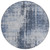 8' Navy Blue And Sky Blue Round Abstract Washable Indoor Outdoor Area Rug Transitional Style - Navy Blue, Sky Blue Color