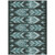 10' X 14' Teal Blue Aqua And Charcoal Southwestern Washable Indoor Outdoor Area Rug