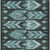10' X 14' Teal Blue Aqua And Charcoal Southwestern Washable Indoor Outdoor Area Rug