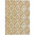 9' X 12' Gold And Ivory Geometric Washable Indoor Outdoor Area Rug