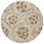 8' Terra Cotta Copper And Beige Round Floral Washable Indoor Outdoor Area Rug