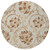 8' Terra Cotta Copper And Beige Round Floral Washable Indoor Outdoor Area Rug