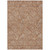 8' X 10' Copper And Beige Floral Washable Indoor Outdoor Area Rug - Copper, Beige