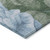 10' X 14' Sky Blue And Taupe Floral Washable Indoor Outdoor Area Rug
