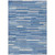 10' X 14' Sky Blue Gray And Ivory Striped Washable Indoor Outdoor Area Rug