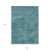 9' X 12' Teal Blue Washable Indoor Outdoor Area Rug