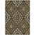 9' X 12' Brown Taupe And Gray Floral Washable Indoor Outdoor Area Rug