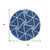 8' Blue And Ivory Round Geometric Washable Indoor Outdoor Area Rug Contemporary Style - Blue, Ivory Color