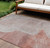 8' X 10' Salmon And Beige Geometric Washable Indoor Outdoor Area Rug - Salmon, Beige