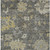 8' X 10' Gray And Charcoal Floral Washable Indoor Outdoor Area Rug