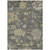 8' X 10' Gray And Charcoal Floral Washable Indoor Outdoor Area Rug
