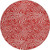 8' Red And Ivory Round Abstract Washable Indoor Outdoor Area Rug - Red, Ivory