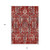 10' X 14' Red Ivory And Dark Gray Floral Washable Indoor Outdoor Area Rug