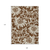 9' X 12' Brown And Ivory Floral Washable Indoor Outdoor Area Rug