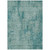 9' X 12' Teal Blue And Gray Geometric Washable Indoor Outdoor Area Rug