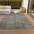 9' X 12' Taupe Brown And Beige Patchwork Washable Indoor Outdoor Area Rug