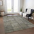 9' X 12' Taupe Brown And Beige Patchwork Washable Indoor Outdoor Area Rug