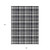 8' X 10' Black Gray and White Plaid Washable Non Skid Indoor Outdoor Area Rug