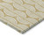9' X 12' Gold And Beige Ogee Washable Indoor Outdoor Area Rug