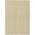 9' X 12' Gold And Beige Ogee Washable Indoor Outdoor Area Rug