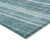 9' X 12' Teal Blue Turquoise And Aqua Striped Washable Indoor Outdoor Area Rug