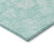 10' X 14' Aqua And Ivory Floral Washable Indoor Outdoor Area Rug