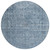 8' Blue And Beige Round Abstract Washable Indoor Outdoor Area Rug