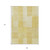 9' X 12' Gold Wheat And Ivory Striped Washable Indoor Outdoor Area Rug