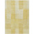 9' X 12' Gold Wheat And Ivory Striped Washable Indoor Outdoor Area Rug