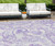 9' X 12' Lavender Ivory And Purple Paisley Washable Indoor Outdoor Area Rug