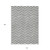 10' X 14' Gray And Ivory Chevron Washable Indoor Outdoor Area Rug