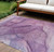 9' X 12' Purple Lilac And Lavender Abstract Washable Indoor Outdoor Area Rug