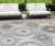 8' X 10' Gray Charcoal And Brown Medallion Washable Indoor Outdoor Area Rug