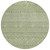 8' Green And Ivory Round Chevron Washable Indoor Outdoor Area Rug - Green, Ivory
