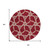 8' Burgundy And Gold Round Geometric Washable Indoor Outdoor Area Rug