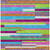 9' X 12' Lavender Orange And Lime Green Striped Washable Indoor Outdoor Area Rug
