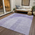 10' X 14' Lavender And Purple Geometric Washable Indoor Outdoor Area Rug