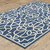 2' X 3' Navy Geometric Stain Resistant Indoor Outdoor Area Rug - 606114574521