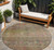 8' Artichoke Green And Hot Pink Round Floral Washable Indoor Outdoor Area Rug