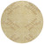 8' Gold Beige And Taupe Round Floral Washable Indoor Outdoor Area Rug - Gold, Beige, Taupe