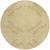 8' Gold Beige And Taupe Round Floral Washable Indoor Outdoor Area Rug - Gold, Beige, Taupe
