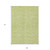 9' X 12' Artichoke Green And Ivory Floral Washable Indoor Outdoor Area Rug