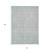10' X 14' Aqua Damask Washable Indoor Outdoor Area Rug