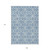 9' X 12' Denim Blue And Ivory Geometric Washable Indoor Outdoor Area Rug - Denim Blue, Ivory