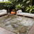 8' X 10' Brown and Gray Abstract Washable Non Skid Indoor Outdoor Area Rug - Brown, Gray