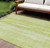 10' X 14' Artichoke Green And Ivory Botanical Leaves Washable Indoor Outdoor Area Rug