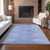 10' X 14' Denim Blue And Ivory Abstract Washable Indoor Outdoor Area Rug - Denim Blue, Ivory
